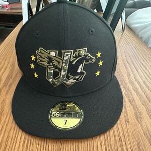 New Era Black Fitted Hat Camouflage Wichita Windsurge Patch. MLB MILB TWINS AA